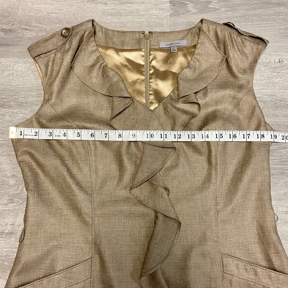 *SOLD* Classiques Entier Ruffle Front Belted Dress - Picture 10 of 14